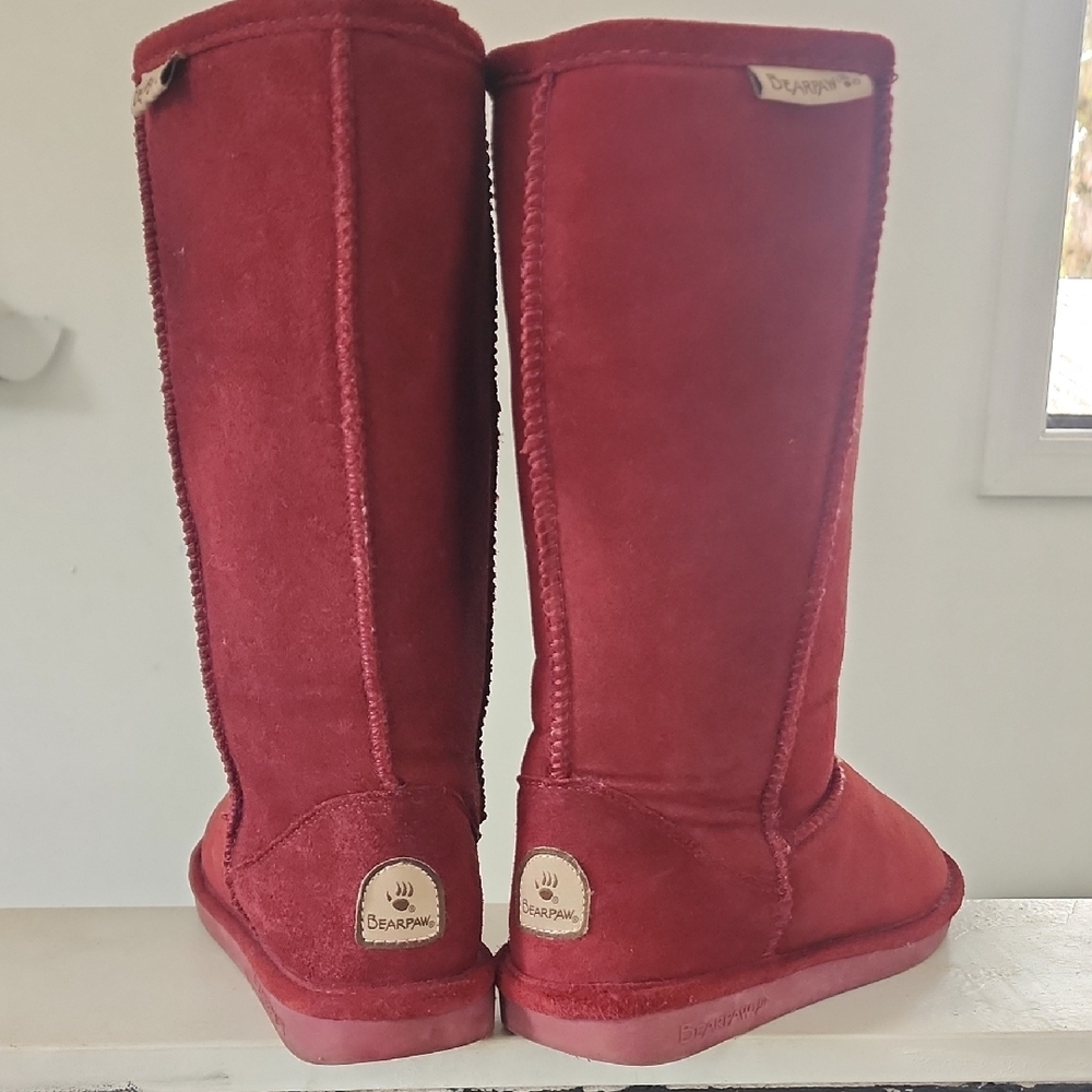 BearPaw Red Tall Winter Boots
